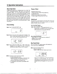 Oven  Operation Instruction parts for Samsung Microwave MW6330T/XAA / from AppliancePartsPros.com