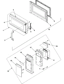 Control Panel / Door Assembly parts for Samsung Microwave SMV9165SC/XAA / from AppliancePartsPros.com