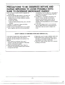 Oven  Precautions parts for Samsung Microwave MW2170U/XAA / from AppliancePartsPros.com