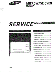 Oven  Microwave Serv Manual / Front Cover parts for Samsung Microwave MW3580T/XAA / from AppliancePartsPros.com