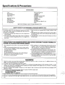 Oven  Specs And Precautions parts for Samsung Microwave MW3580T/XAA / from AppliancePartsPros.com