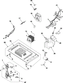 Internal Controls / Latch Asy / Base parts for Samsung Microwave MC1015UWB/XAA / from AppliancePartsPros.com