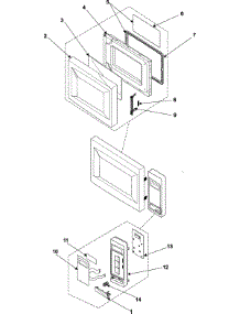 Control Panel / Door Assembly parts for Samsung Microwave MW830BA/XAA / from AppliancePartsPros.com