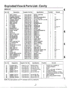 Exploded View - Cavity parts for Samsung Microwave MW5510T/XAA / from AppliancePartsPros.com