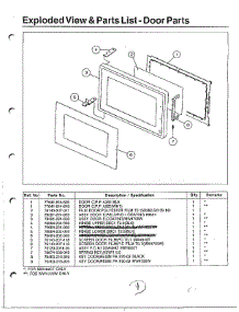 Oven  Exploded View & parts for Samsung Microwave MW4620T/XAA / from AppliancePartsPros.com