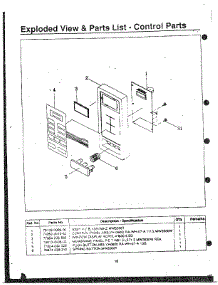 Oven  Control parts for Samsung Microwave MW3530W/XAA / from AppliancePartsPros.com