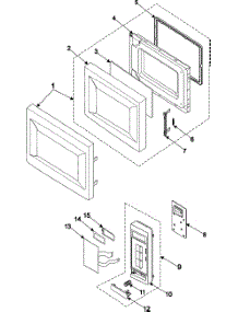 Control Panel / Door Assembly parts for Samsung Microwave MR7491G/XAA / from AppliancePartsPros.com