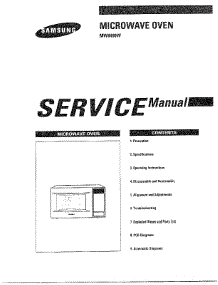 Oven  Microwave Oven / Cover parts for Samsung Microwave MW8490W/XAA / from AppliancePartsPros.com