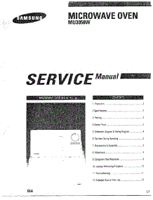 Oven  Microwave Oven Cover Page parts for Samsung Microwave MU3050W/XAA / from AppliancePartsPros.com