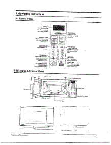 Oven  Operating / Control Panel / Views parts for Samsung Microwave MW5580W/XAA / from AppliancePartsPros.com
