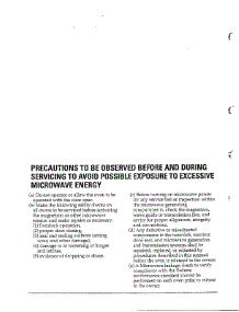 Oven  Precautions parts for Samsung Microwave MW6580W/XAA / from AppliancePartsPros.com