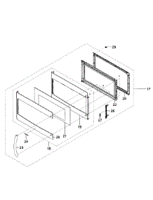 Door Assy parts for Samsung Microwave ME179KFETSR/AA-0001 / from AppliancePartsPros.com