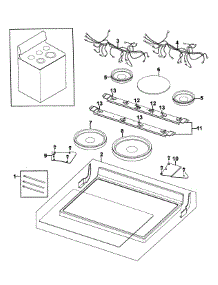 Electric Range  Cooktop Assy parts for Samsung Range NE595R0ABWW/AA-0000 / from AppliancePartsPros.com
