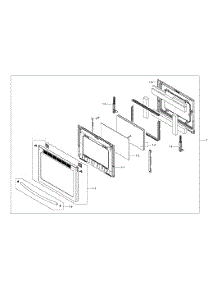 Electric Range  Door Assy parts for Samsung Range NE58F9710WS/AA-0000 / from AppliancePartsPros.com