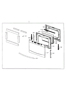 Gas Range  Door Assy parts for Samsung Range NX58F5500SS/AA-0000 / from AppliancePartsPros.com