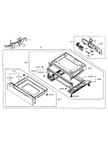 Gas Range  Drawer Assy parts for Samsung Range NX58F5300SS/AA-0000 / from AppliancePartsPros.com