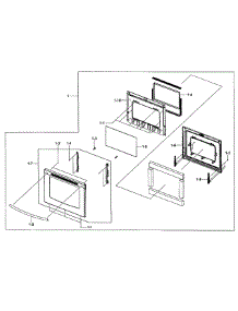 Electric Range  Door Assy parts for Samsung Range NE597N0PBSR/AA-0001 / from AppliancePartsPros.com