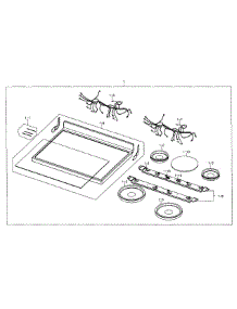 Electric Range  Cooktop Assy parts for Samsung Range NE594R0ABBB/AA-0001 / from AppliancePartsPros.com