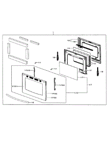 Gas Range  Door Assy parts for Samsung Range FX510BGS/XAA-0001 / from AppliancePartsPros.com