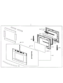 Gas Range  Door Assy parts for Samsung Range NX583G0VBSR/AA-0001 / from AppliancePartsPros.com
