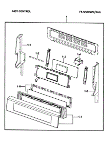 Electric Range  Control Assy parts for Samsung Range FE-N500WX/XAA-0000 / from AppliancePartsPros.com