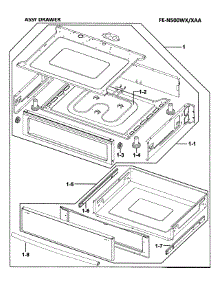 Electric Range  Drawer Assy parts for Samsung Range FE-N500WX/XAA-0000 / from AppliancePartsPros.com