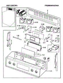 Electric Range  Control Assy parts for Samsung Range FTQ386LWUX/XAA / from AppliancePartsPros.com