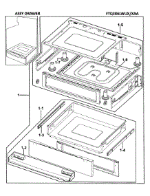Electric Range  Drawer Assy parts for Samsung Range FTQ386LWUX/XAA / from AppliancePartsPros.com