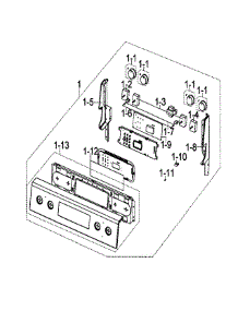 Electric Range  Control Panel parts for Samsung Range FCQ321HTUX/XAA-0000 / from AppliancePartsPros.com
