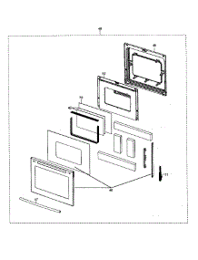 Electric Range  Door Assy parts for Samsung Range FE710DRS/XAA-0001 / from AppliancePartsPros.com