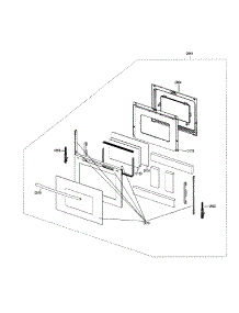 Electric Range  Door Assy parts for Samsung Range FTQ387LWGX/XAA / from AppliancePartsPros.com