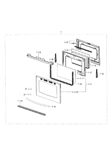 Door Assy parts for Samsung Range NX58H5650WS/AA-0000 / from AppliancePartsPros.com