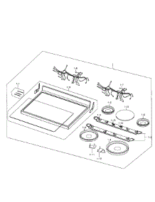 Top Assy parts for Samsung Range NE595R1ABSR/AA-0001 / from AppliancePartsPros.com