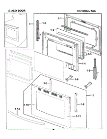 Gas Range  Door parts for Samsung Range FX710BGS/XAA-0000 / from AppliancePartsPros.com