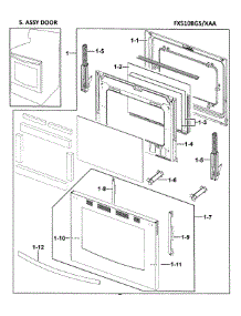 Gas Range  Door parts for Samsung Range FX510BGS/XAA-0000 / from AppliancePartsPros.com