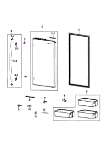 Door Right parts for Samsung Refrigerator RF4289HARS/XAA-0000 / from AppliancePartsPros.com