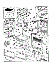 Freezer Assy parts for Samsung Refrigerator RF263AEPN/XAA-0001 / from AppliancePartsPros.com