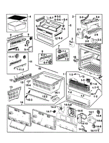 Freezer Assy parts for Samsung Refrigerator RF266AERS/XAA-0001 / from AppliancePartsPros.com