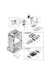 Refrigerator parts for Samsung Refrigerator RF4267HARS/XAA-0001 / from AppliancePartsPros.com