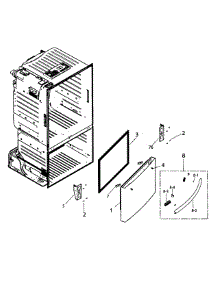 Freezer Door parts for Samsung Refrigerator RF220NCTASP/AA-0001 / from AppliancePartsPros.com