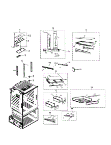 Refrigerator parts for Samsung Refrigerator RF220NCTASP/AA-0001 / from AppliancePartsPros.com
