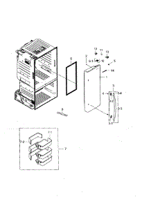 Refrigerator Door - Right parts for Samsung Refrigerator RF260BEAEWW/AA-0001 / from AppliancePartsPros.com