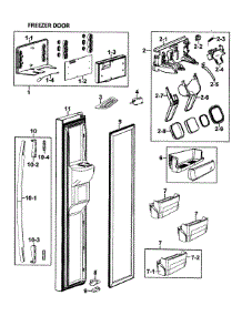 Left Door parts for Samsung Refrigerator RS277ACWP/XAA-0000 / from AppliancePartsPros.com