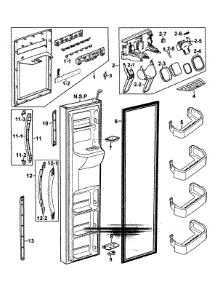Refrigeration  Left Door parts for Samsung Refrigerator RS2630SW/XAA-0000 / from AppliancePartsPros.com
