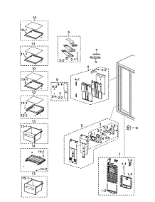 Freezer parts for Samsung Refrigerator RSG257AARS/XAA-0000 / from AppliancePartsPros.com