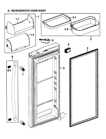 Right Door parts for Samsung Refrigerator RF268ABPN/XAA-0000 / from AppliancePartsPros.com