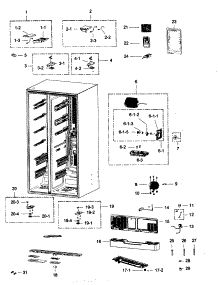 Cabinet 2 parts for Samsung Refrigerator RSG307AABP/XAA-0001 / from AppliancePartsPros.com