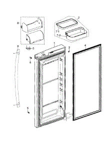 Right Door parts for Samsung Refrigerator RF268ACRS/XAA / from AppliancePartsPros.com