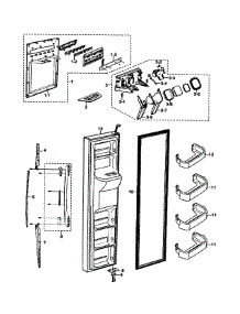 Refrigeration  Left Door parts for Samsung Refrigerator RS2630ASH/XAA / from AppliancePartsPros.com