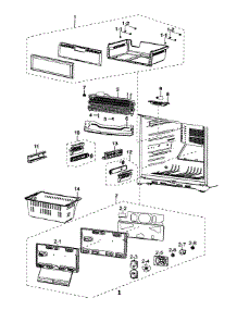 Freezer parts for Samsung Refrigerator RF197ABWP/XAA / from AppliancePartsPros.com